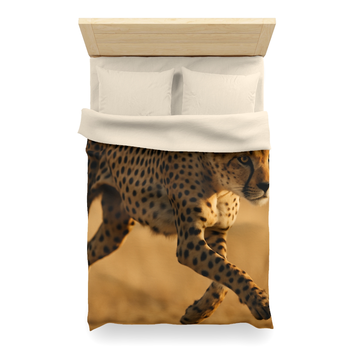 Speed Whisper Cheetah designer printed duvets