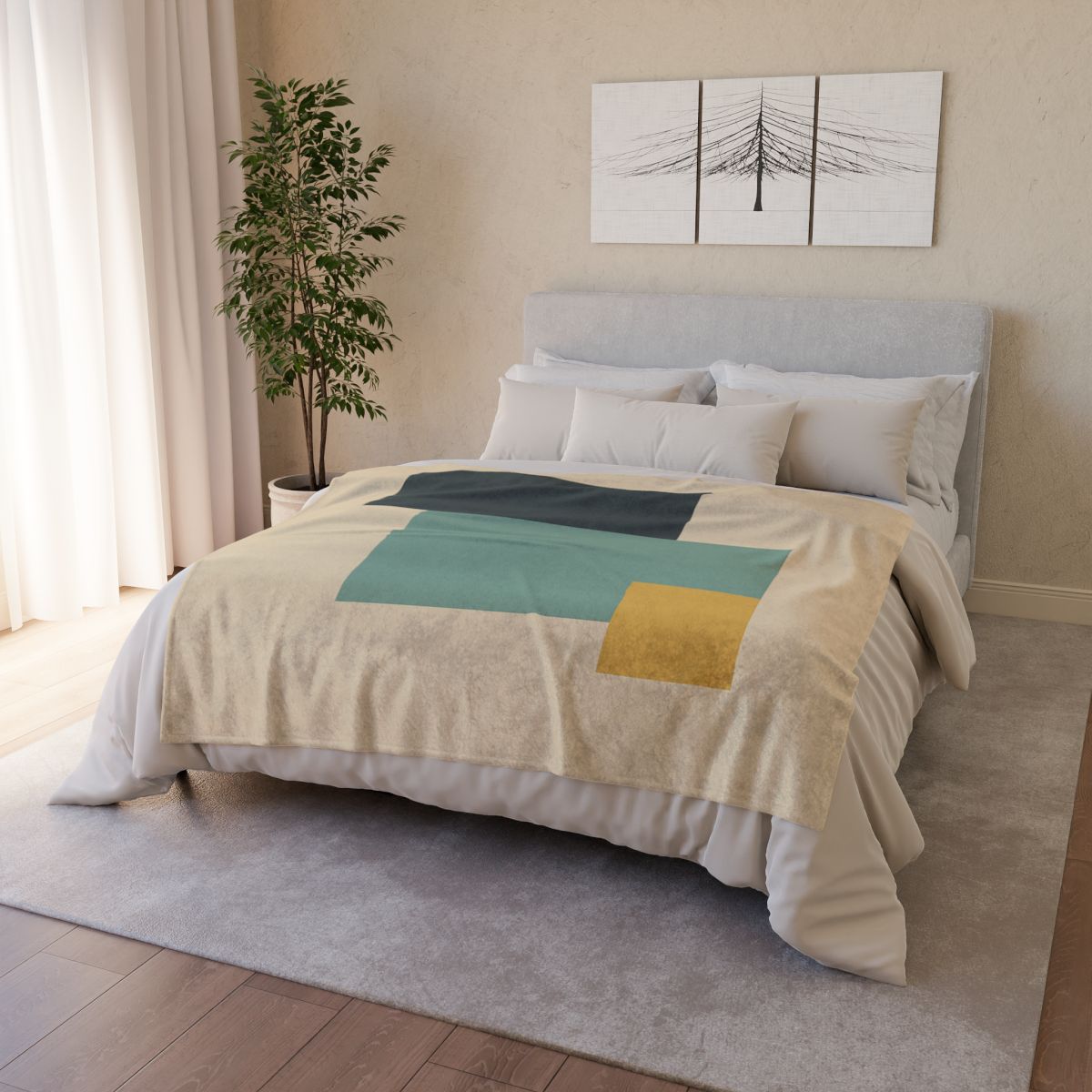 Offset Trio Of Blocks custom blankets