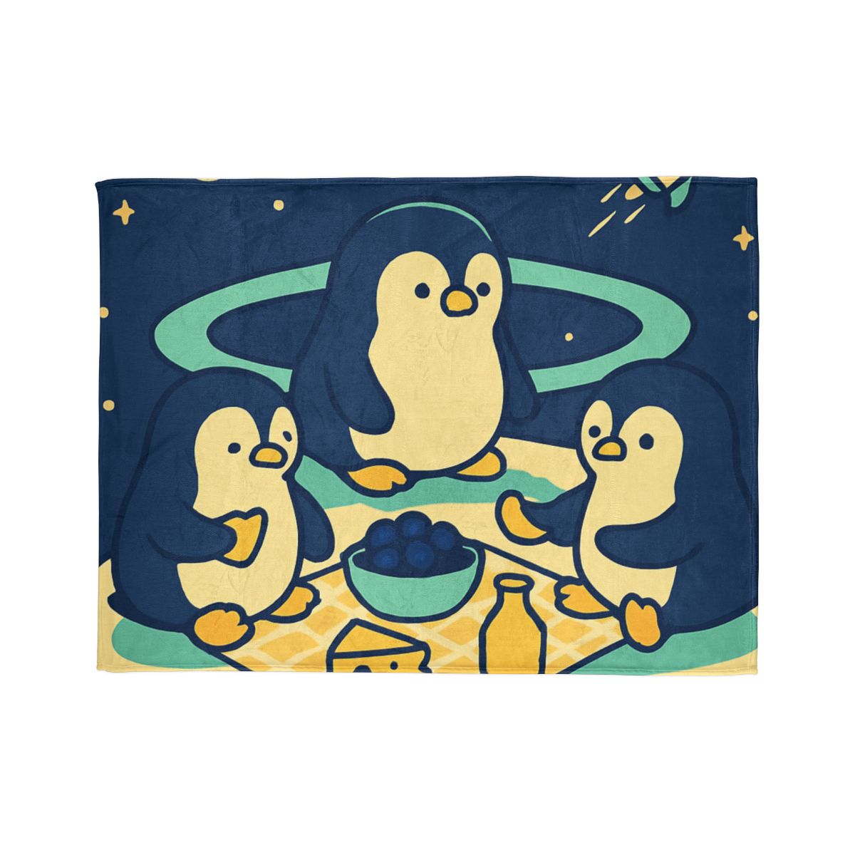 Planet Picnic Penguins soft fleece blankets