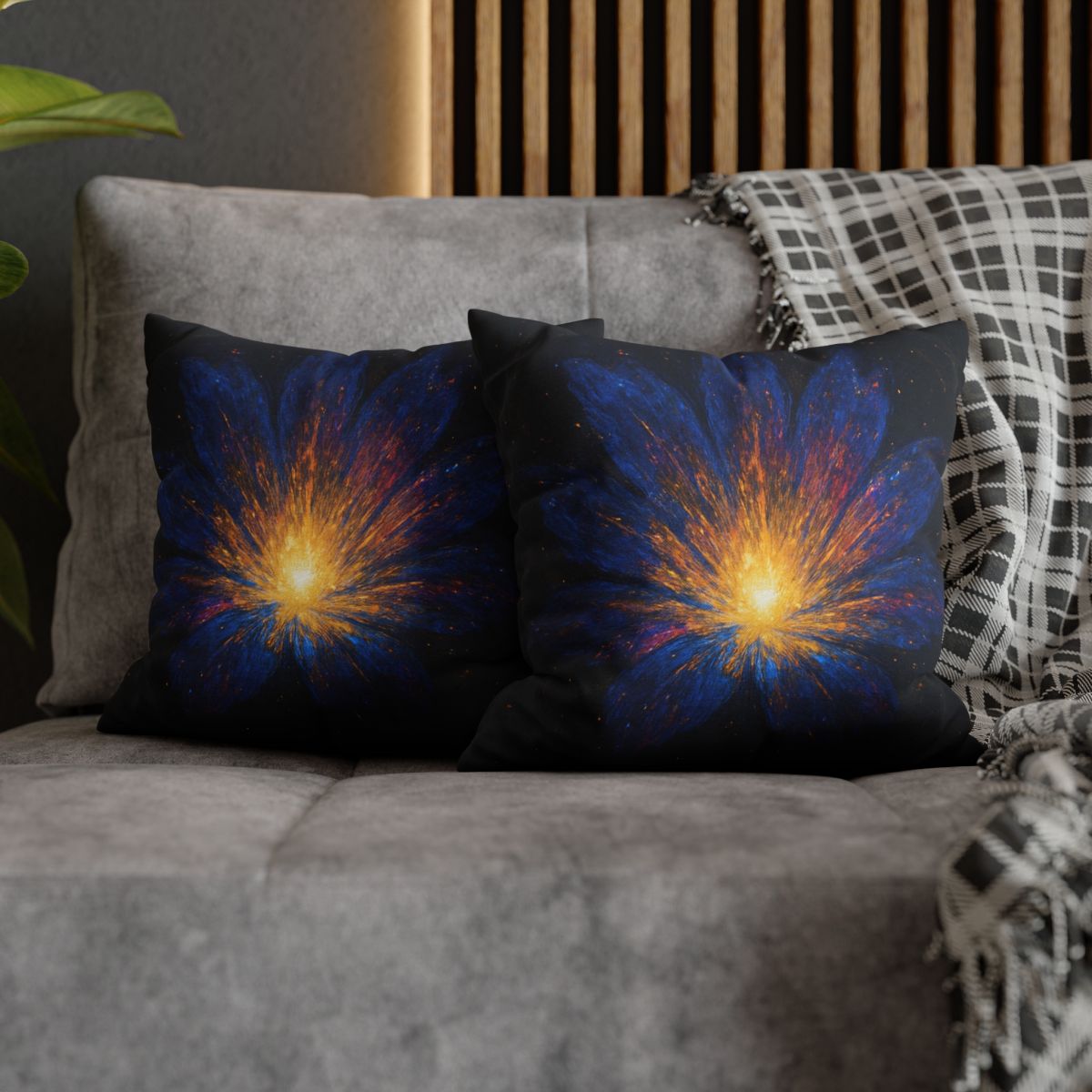 Prismatic Starforge Bloom comfortable bedding pillow covers