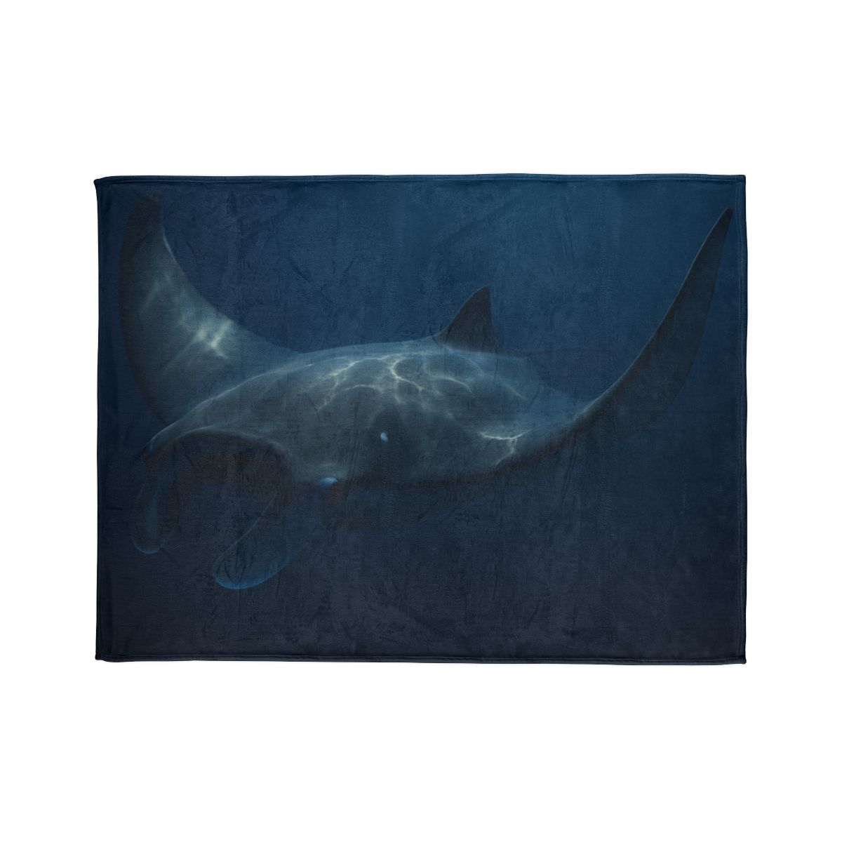 Moonlit Glide Manta Ray warm winter blankets