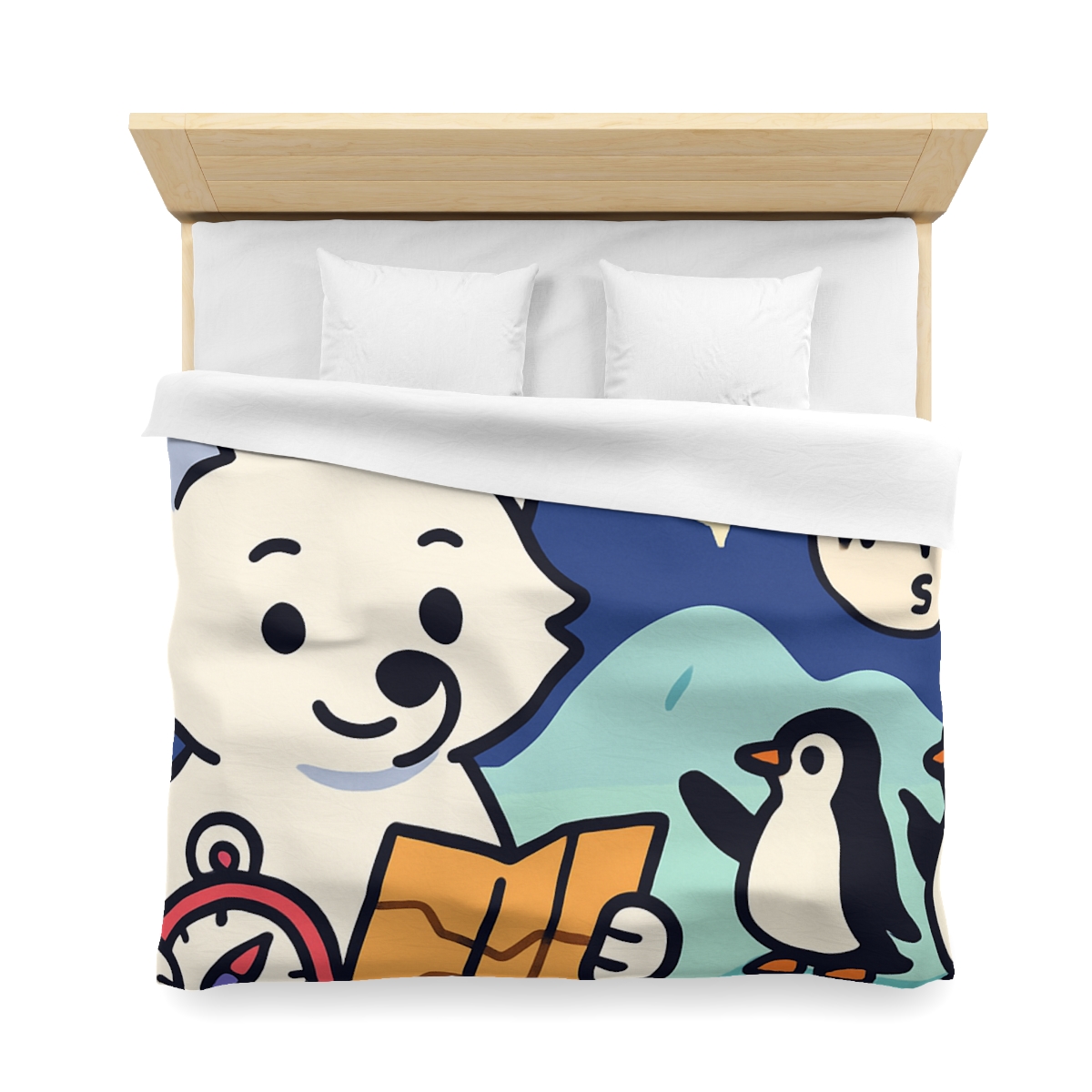 Aurora Fox And The Magnetic Map designer printed duvets