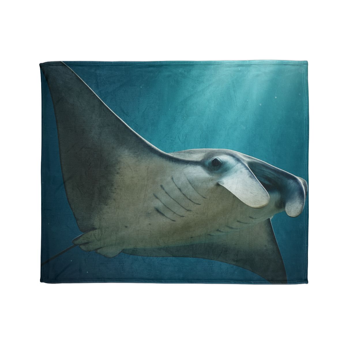 Silk Wing Drift Manta Ray personalized cozy blankets