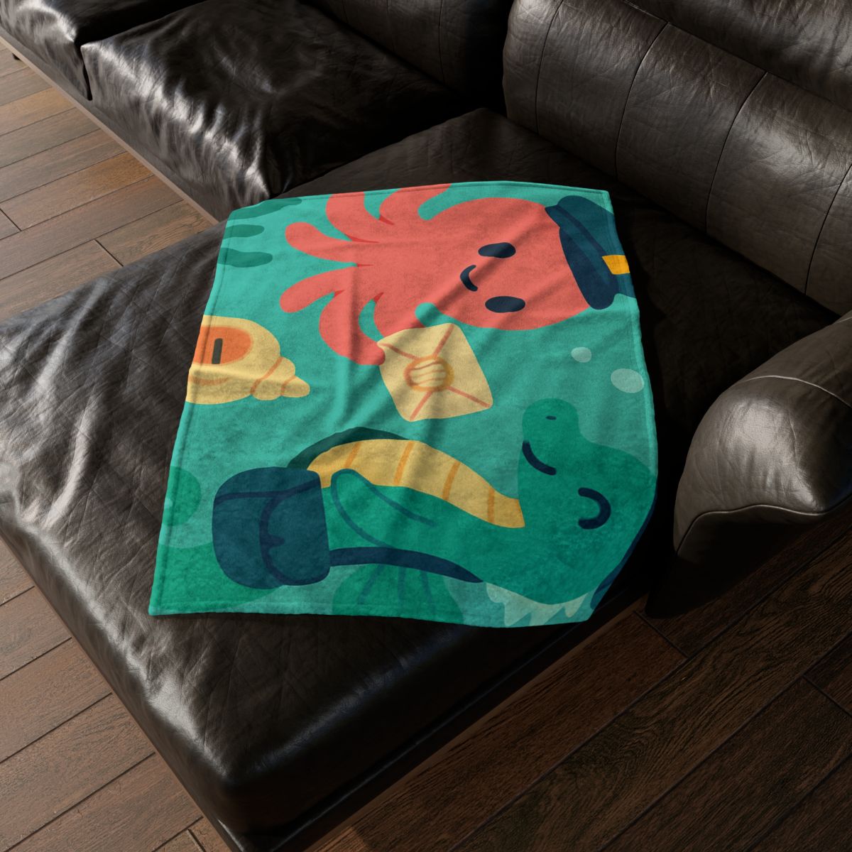 Glow Reef Post Office For Seahorse Mail trendy patterned blankets