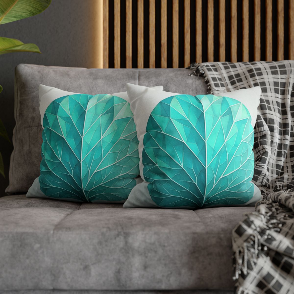 Leaf Vein Prism Fan trendy patterned pillow cases
