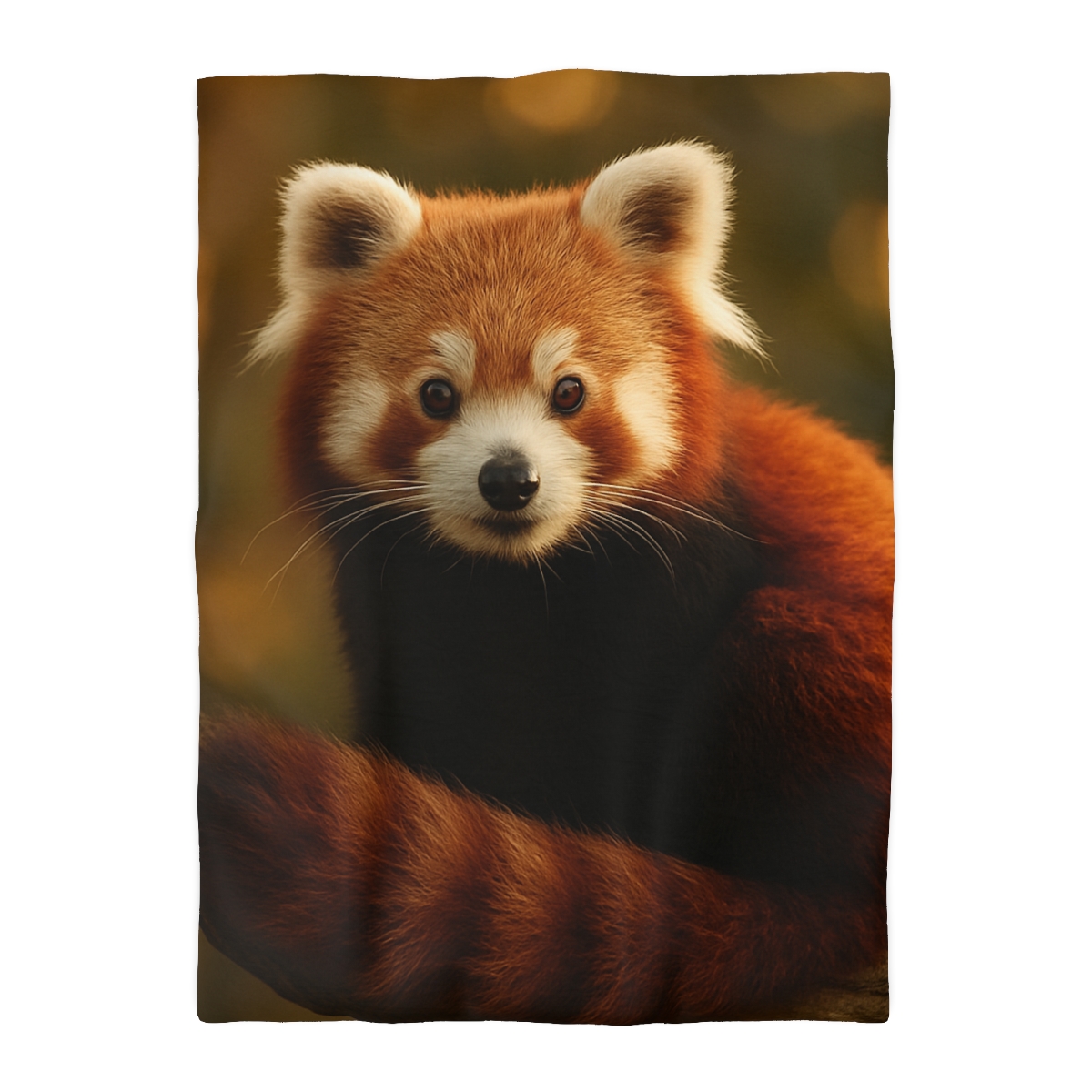 Crimson Whisper Red Panda personalized bedding duvets