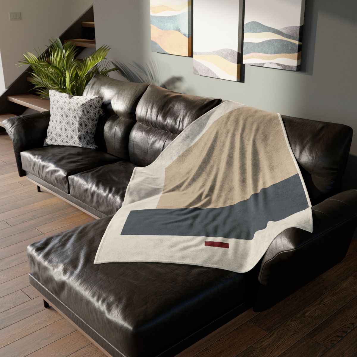 Offset Squares With Calm Corridor custom blankets