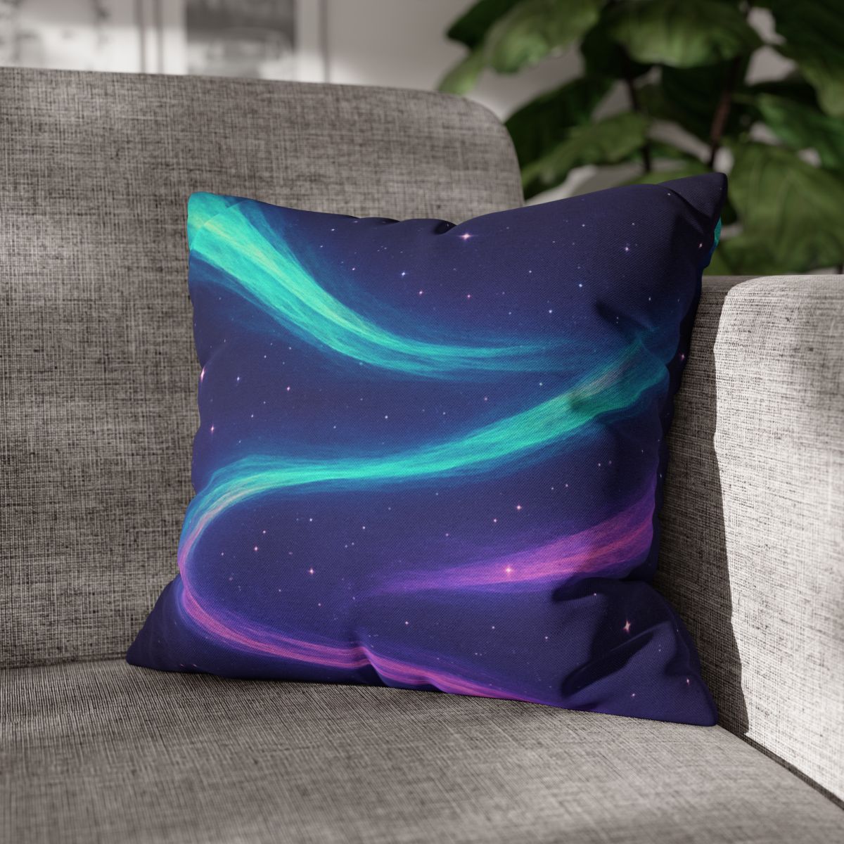 Aurora Plasma Ribbon Drift trendy patterned pillow cases
