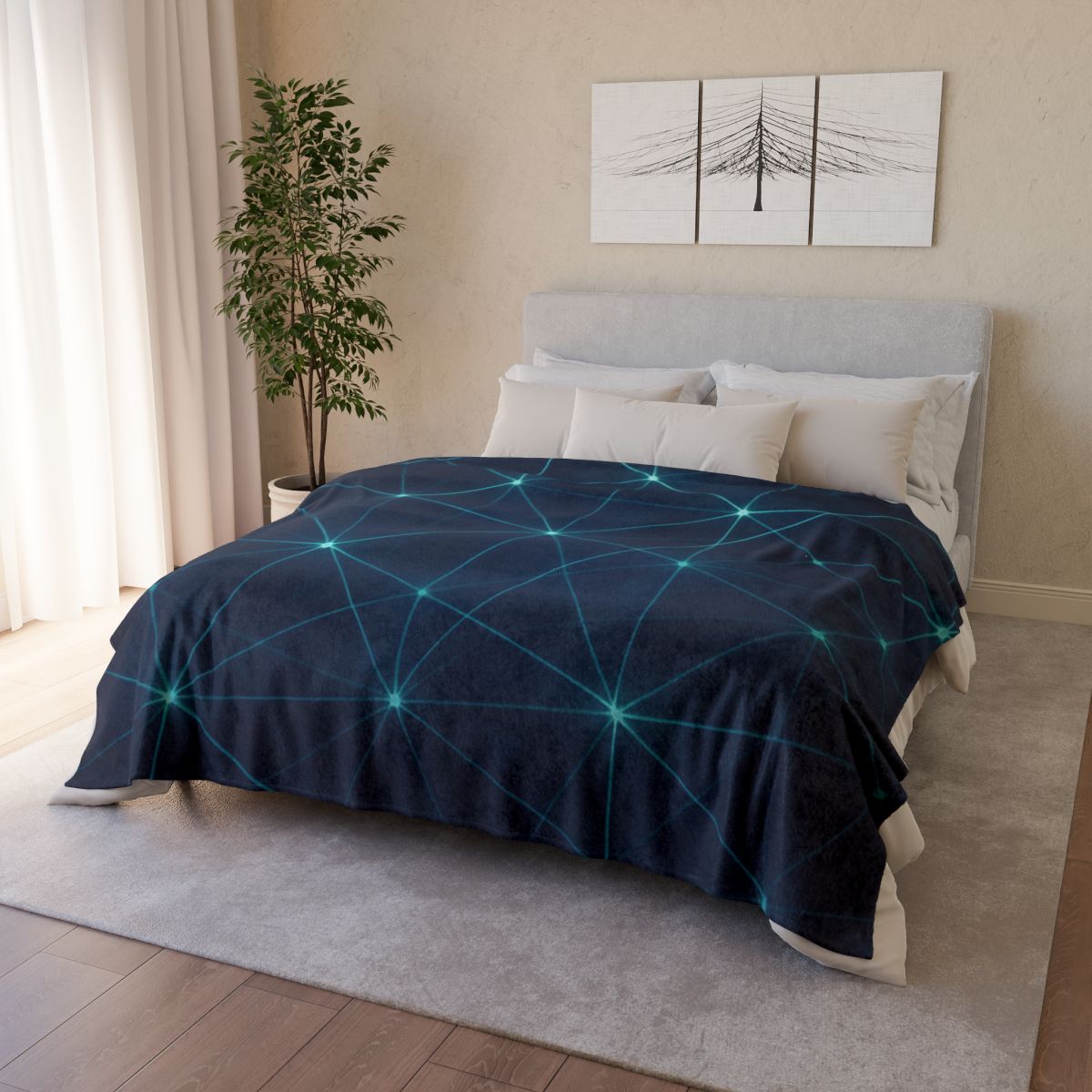 Cosmic Web Filament decorative home blankets