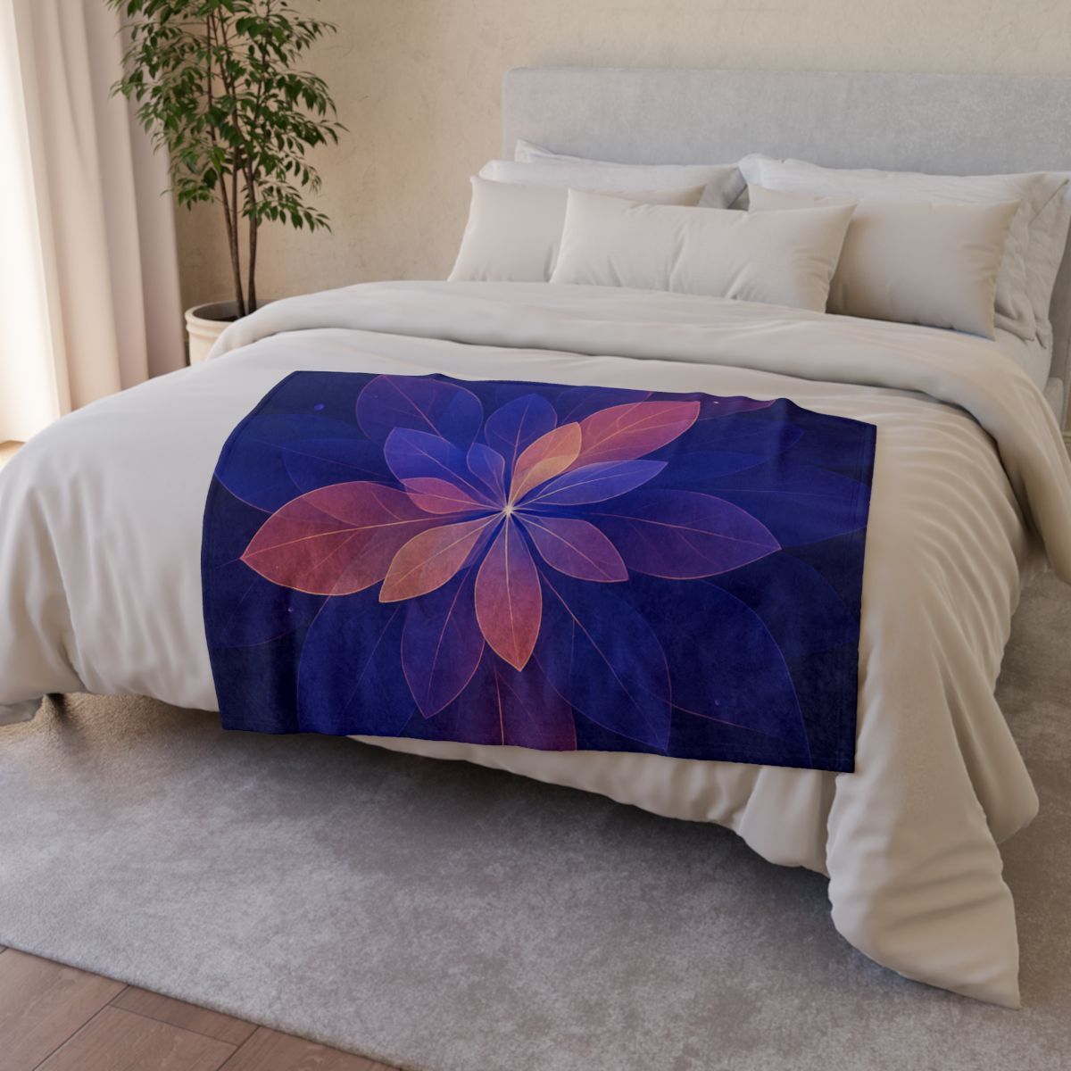 Petal Prism Overlap decorative home blankets