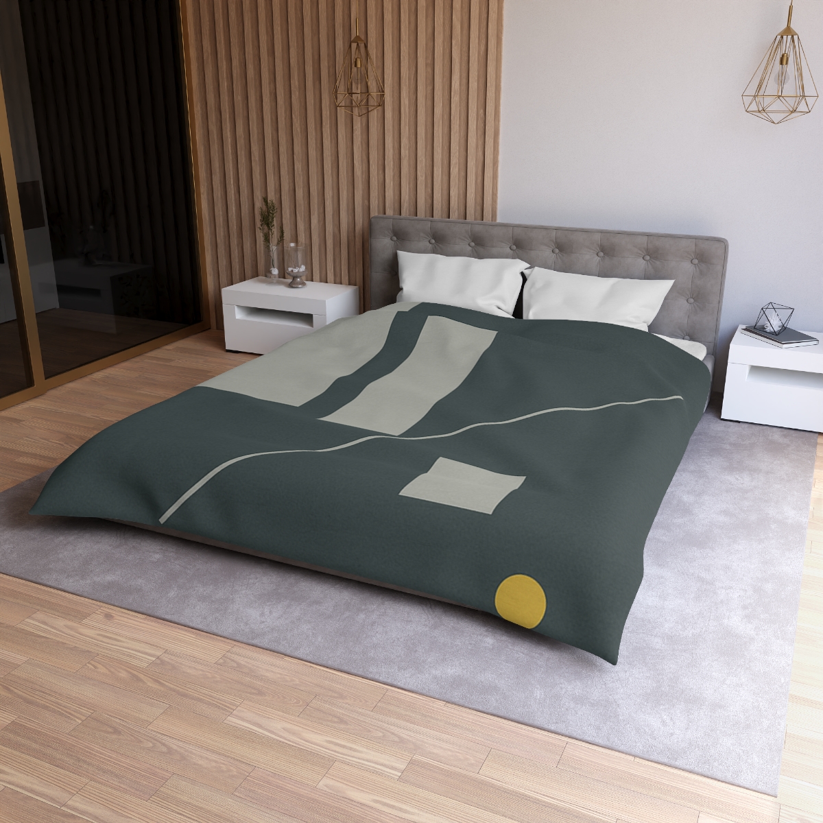 Staggered Blocks With Quiet Diagonal trendy bedroom duvets