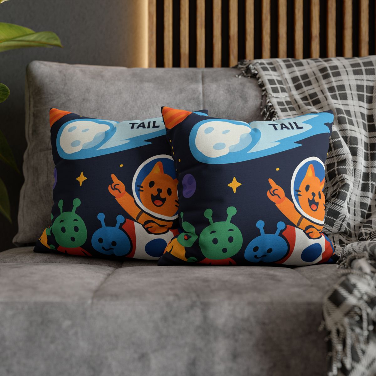 Comet Classroom With Captain Cat personalized pillow covers