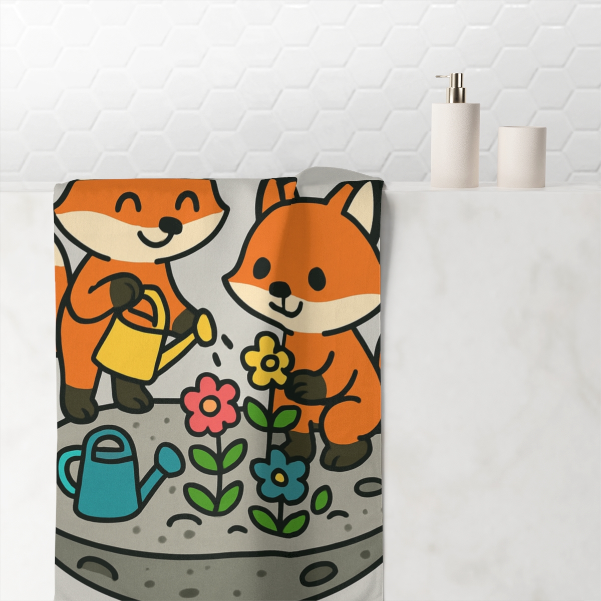 Moon Garden Foxers decorative home towelscustom towels