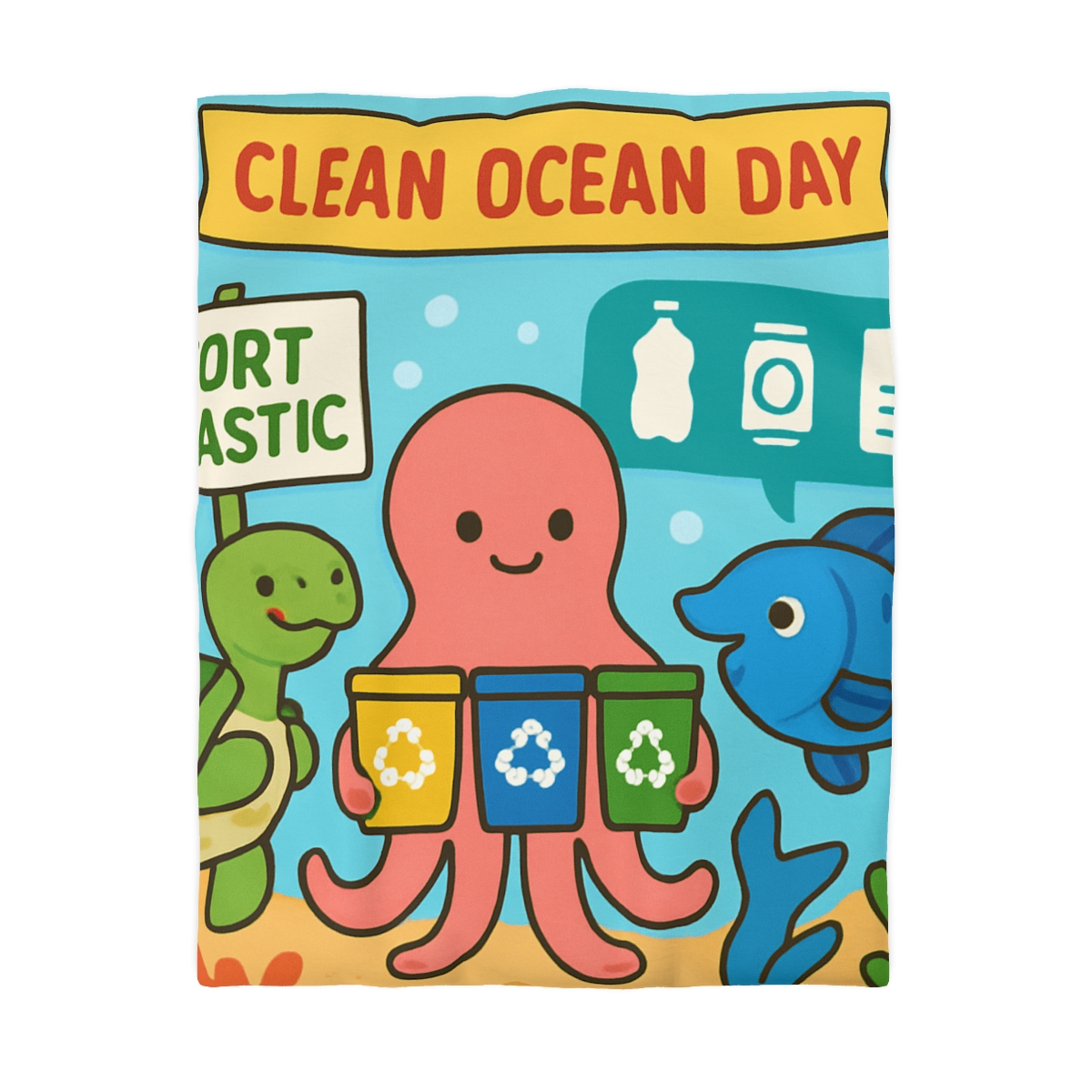 Coral Reef Recycling Parade unique patterned duvets