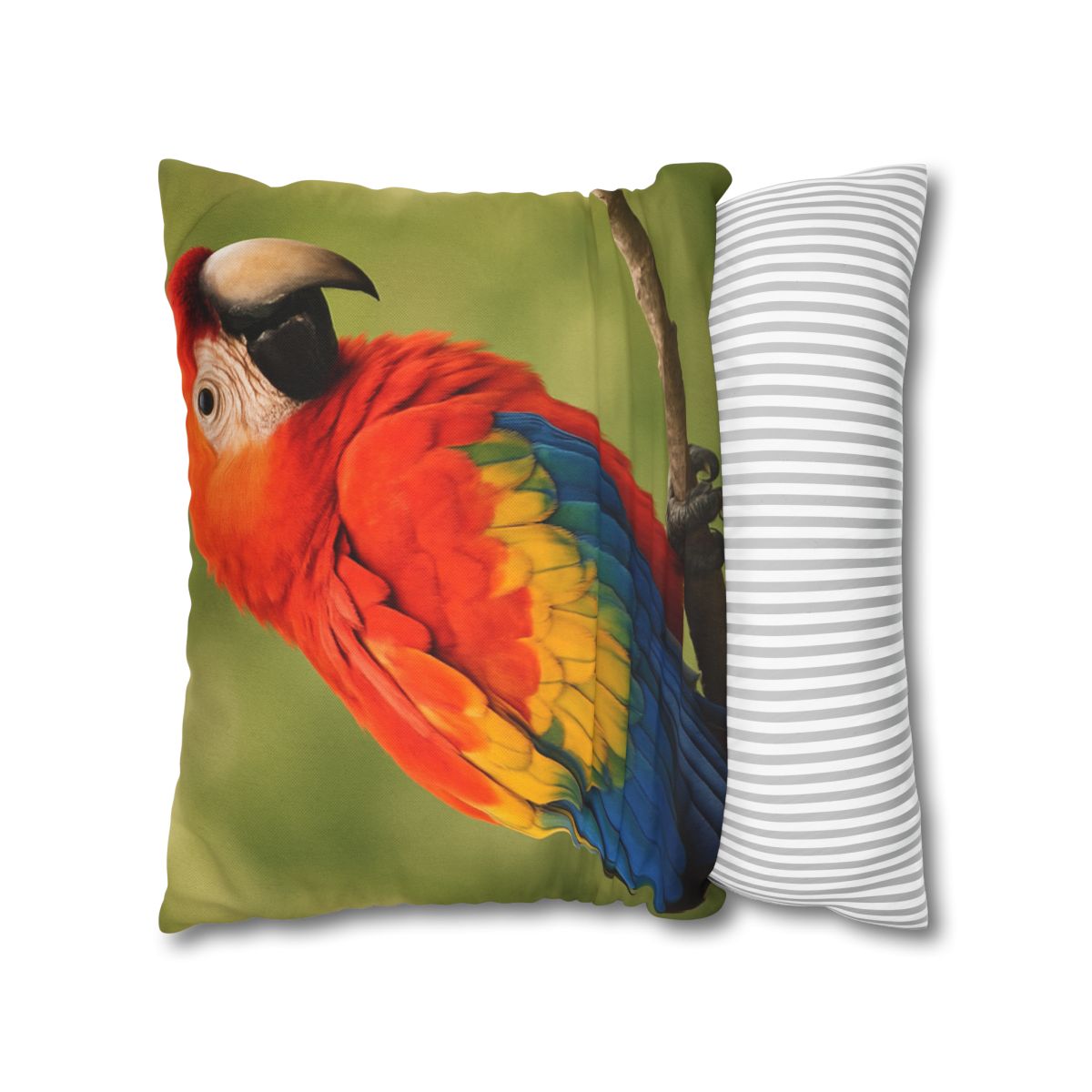 Crimson Cascade Scarlet Macaw designer print pillow cases