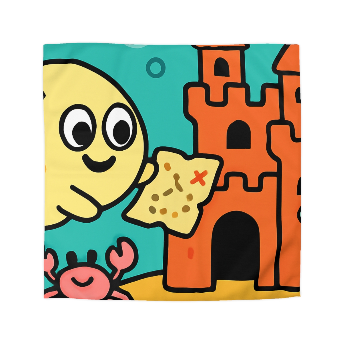 Coral Castle Map Of The Moonfish Kingdom designer printed duvets