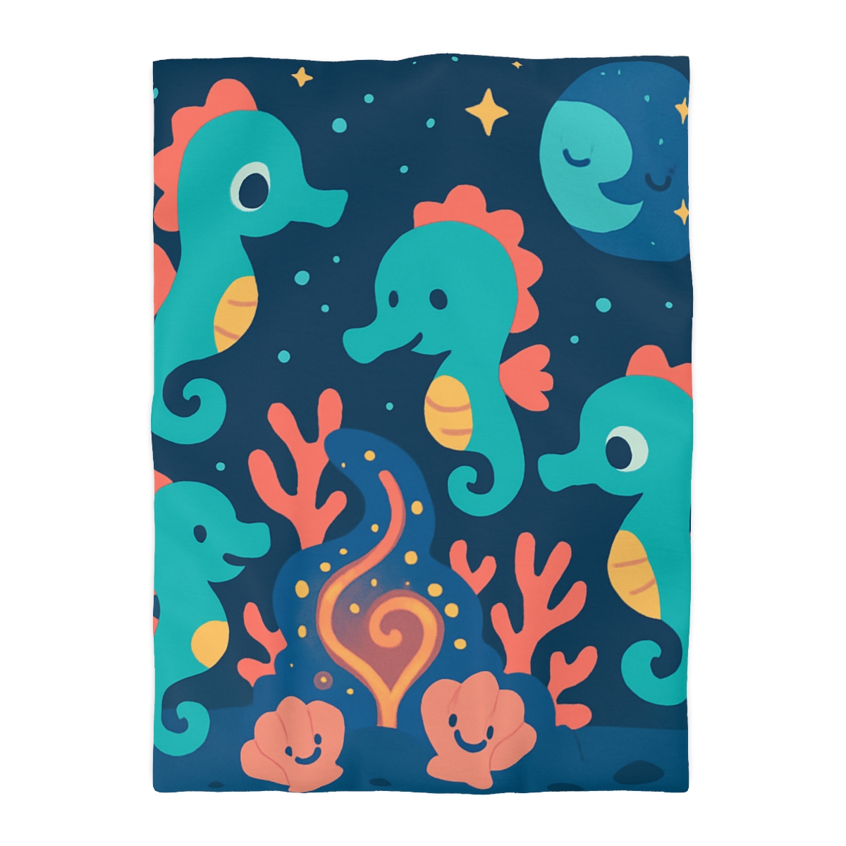 Cosmic Coral Carnival custom duvets
