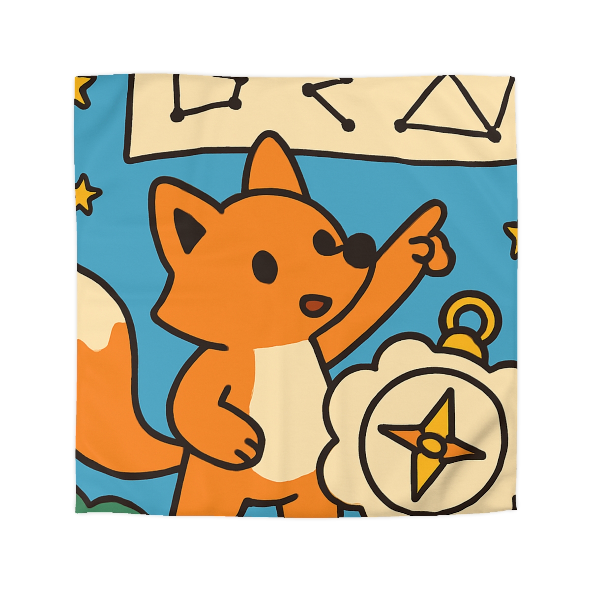 Sky Map Fox And The Cloud Compass stylish duvet covers