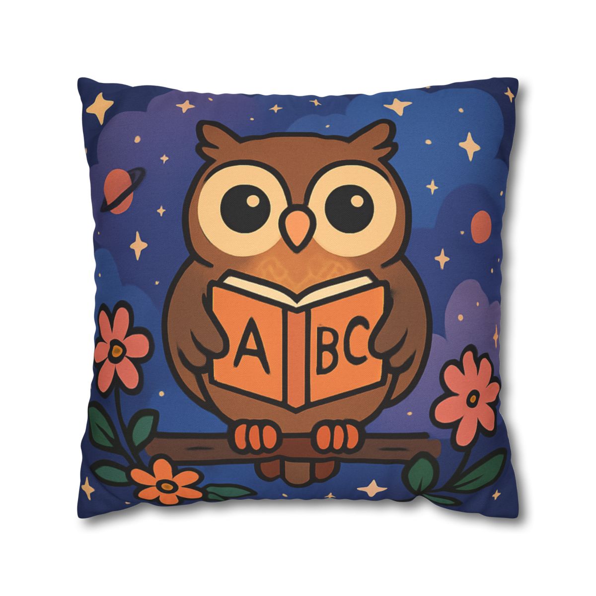 Nebula Garden Owl designer print pillow cases