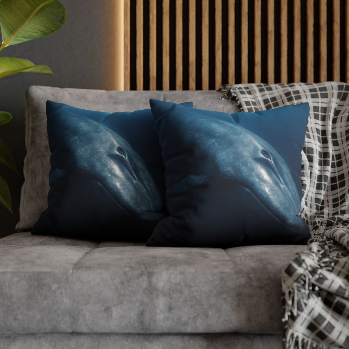 Ocean Song Blue Whale designer print pillow cases