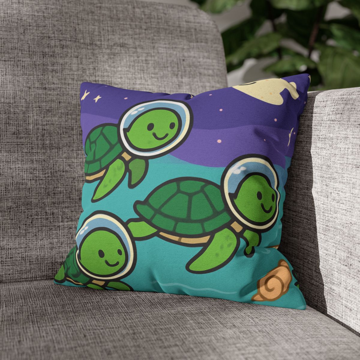 Starry Seas Turtle Team trendy patterned pillow cases