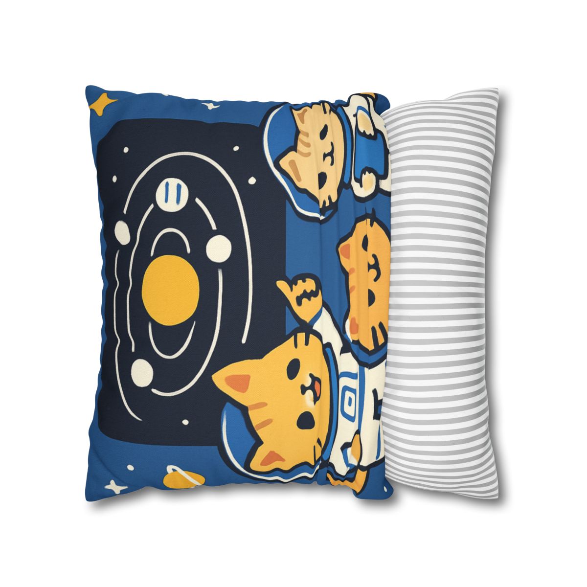 Space School For Curious Cats soft cotton pillow cases
