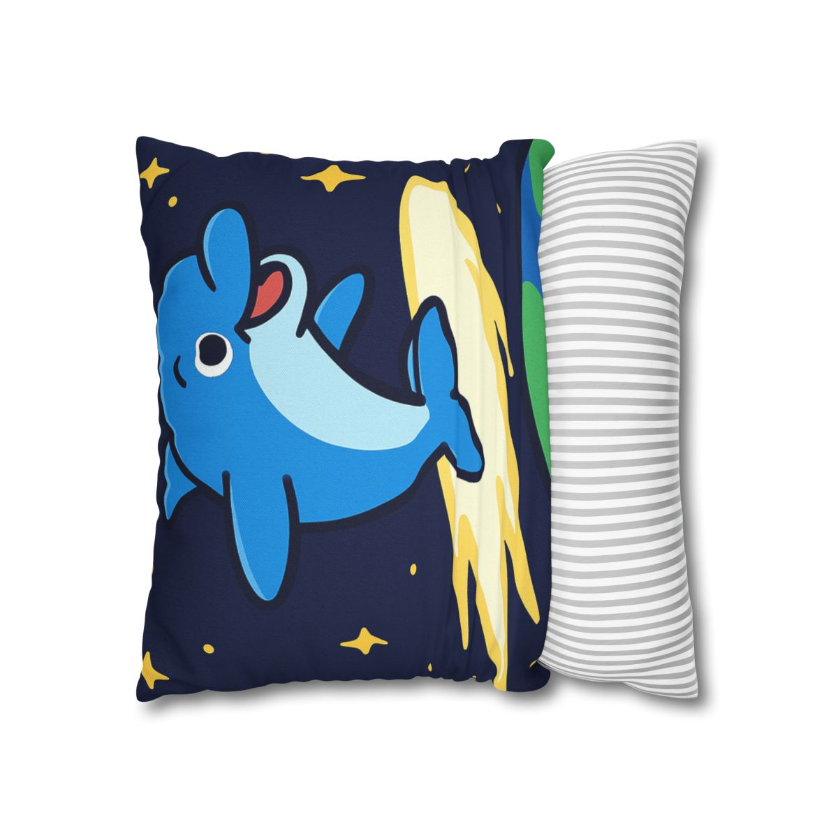 Cosmic Dolphin Comet Ride designer print pillow cases