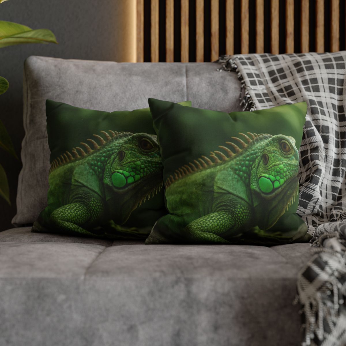 Stone Watcher Green Iguana custom pillow cases