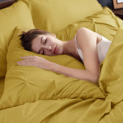 7 Pieces Comforters Pintuck Bedding Sets With Pillowcases And Shams