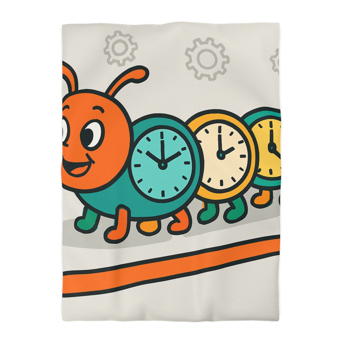 Clockwork Caterpillar Time Trek custom duvets