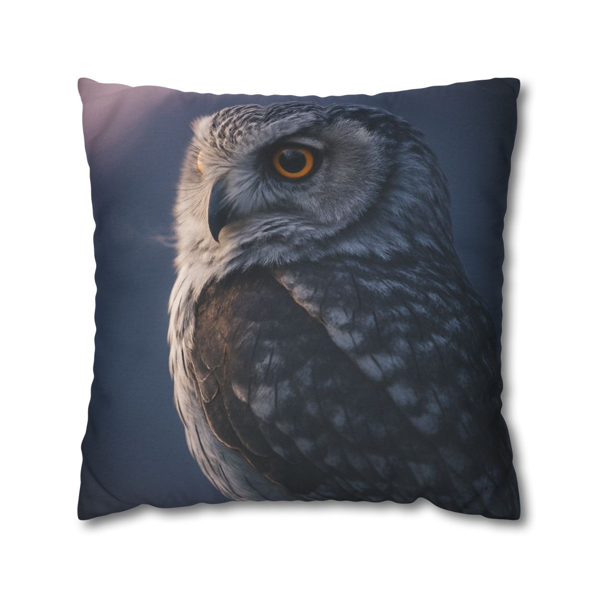 Twilight Watcher Snowy Owl designer print pillow cases