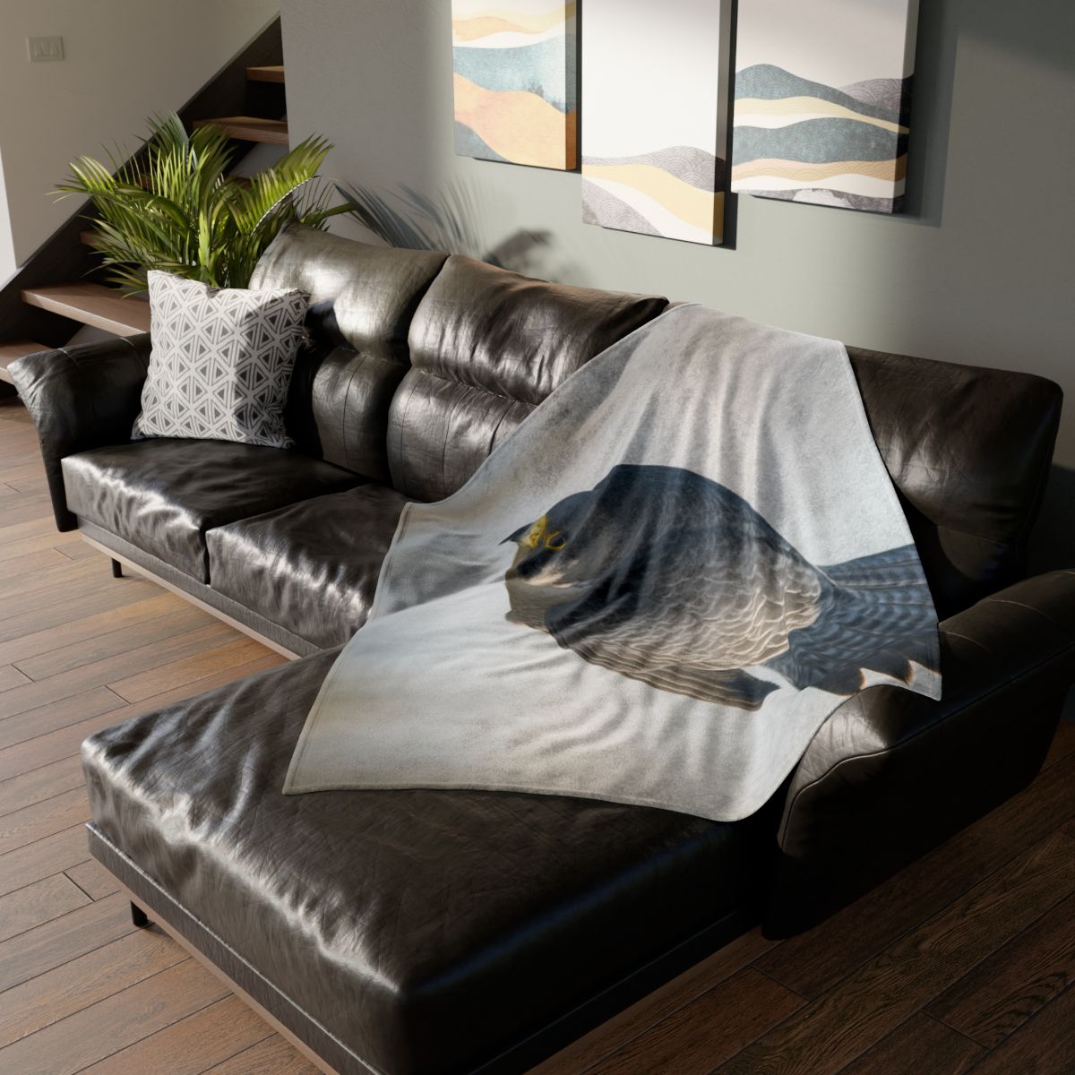 Comet Dive Peregrine Falcon soft fleece blankets