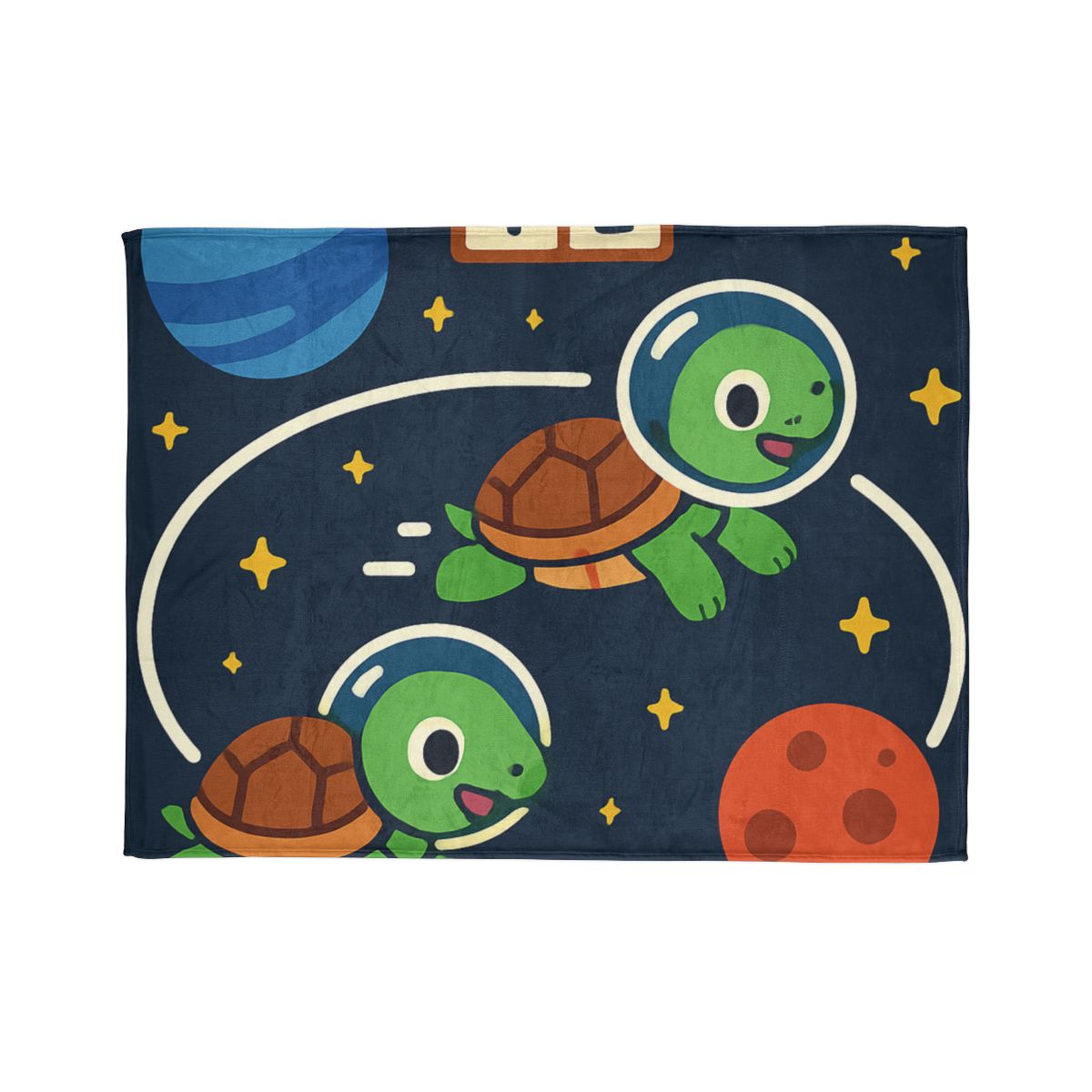 Time Dilation Turtle Race Across Star Track trendy patterned blankets