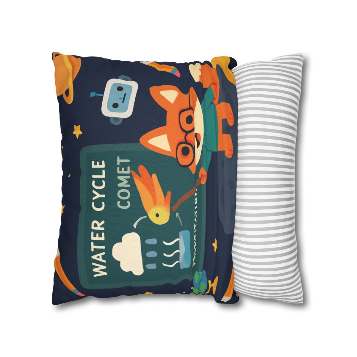 Comet Classroom With Professor Fox soft cotton pillow cases
