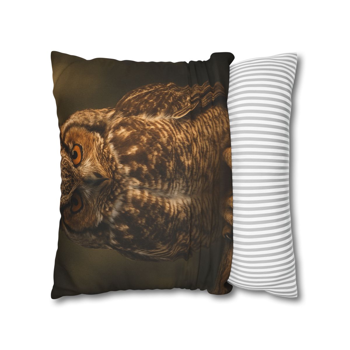 Nebula Gaze Great Horned Owl designer print pillow cases