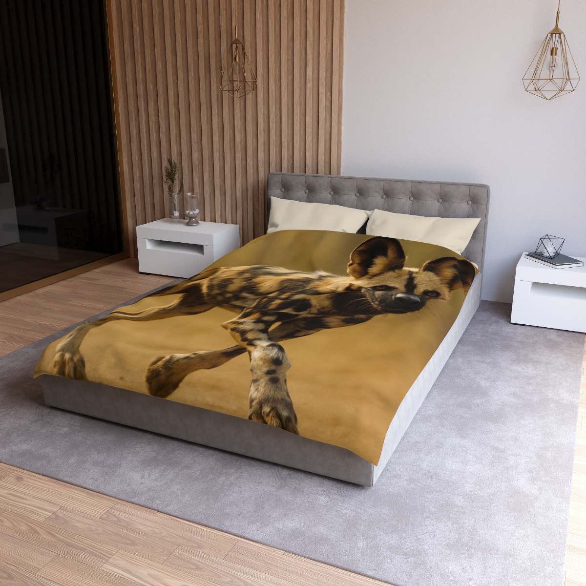 Pulse Trail Painted Dog custom duvets