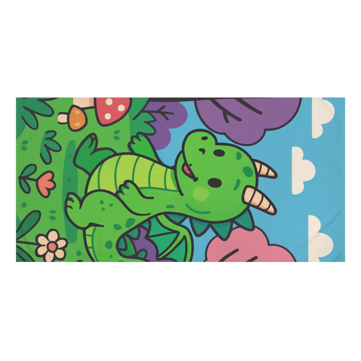 Enchanted Forest Dragon Adventure designer printed towels
