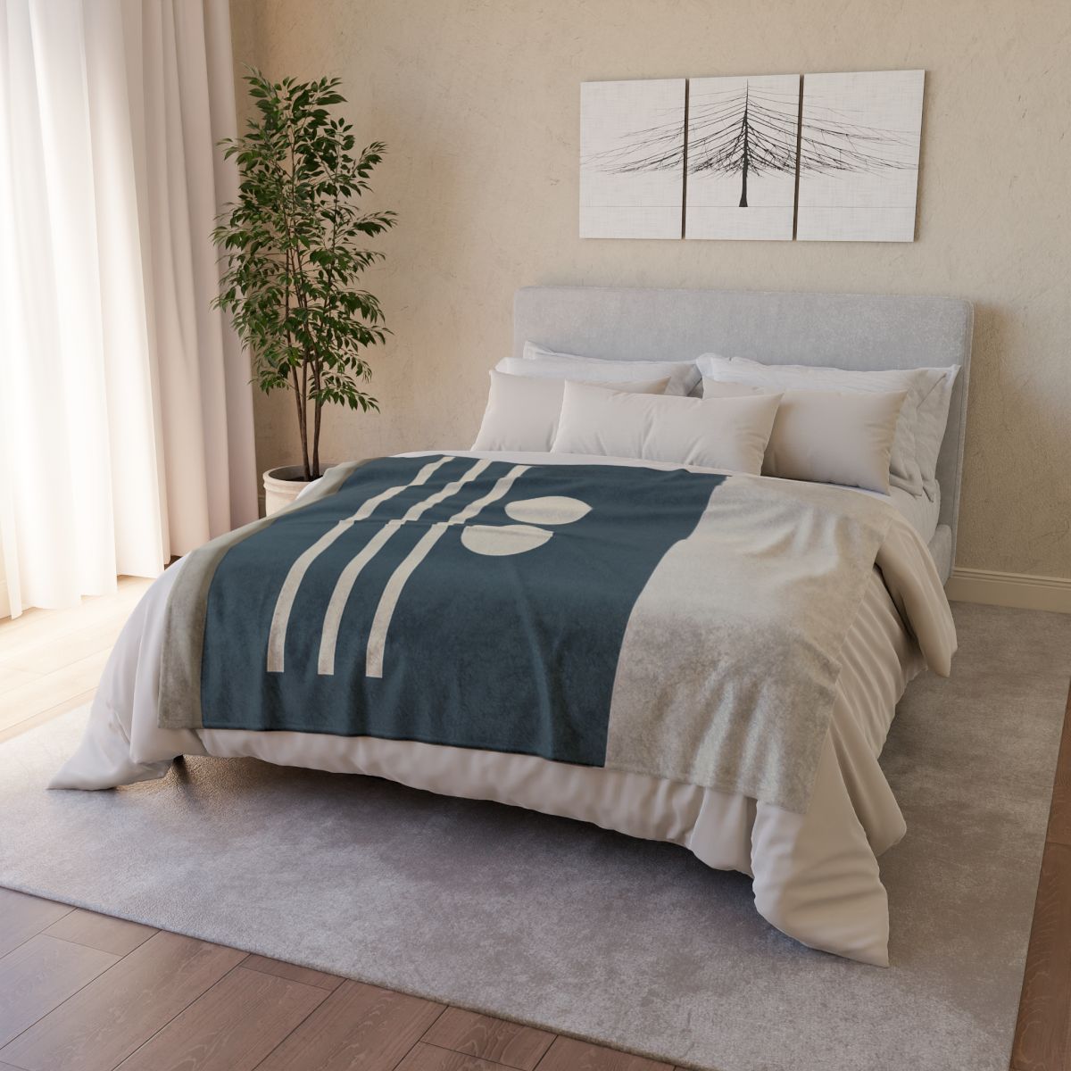 Negative Space Lattice stylish throw blankets