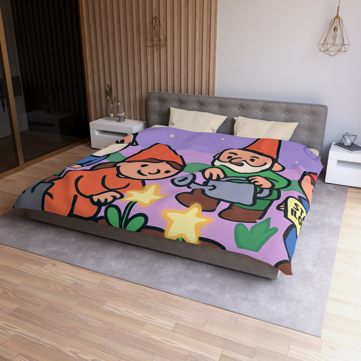 Galactic Garden Gnomes duvets for gifts