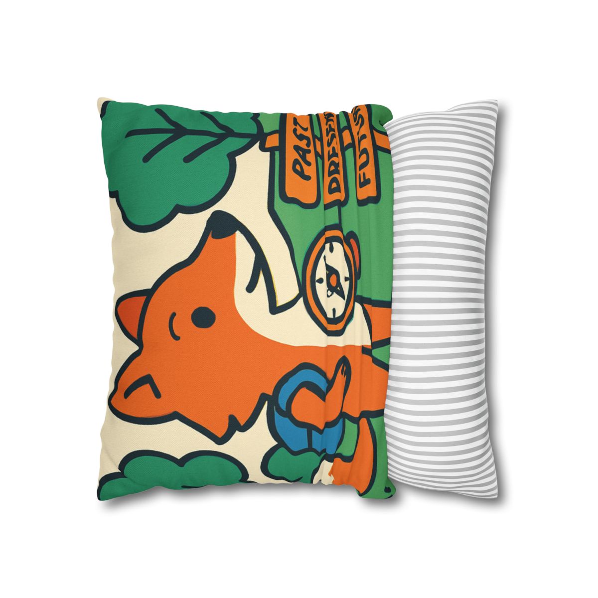 Time Traveling Forest Fox trendy patterned pillow cases