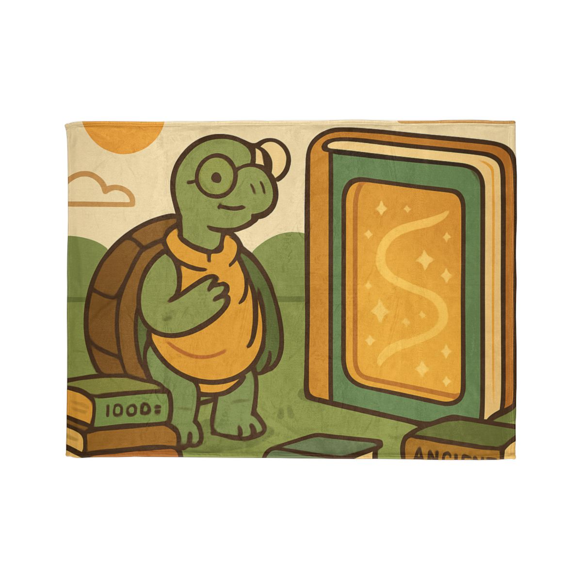 Time Traveling Tortoise Library designer printed blankets