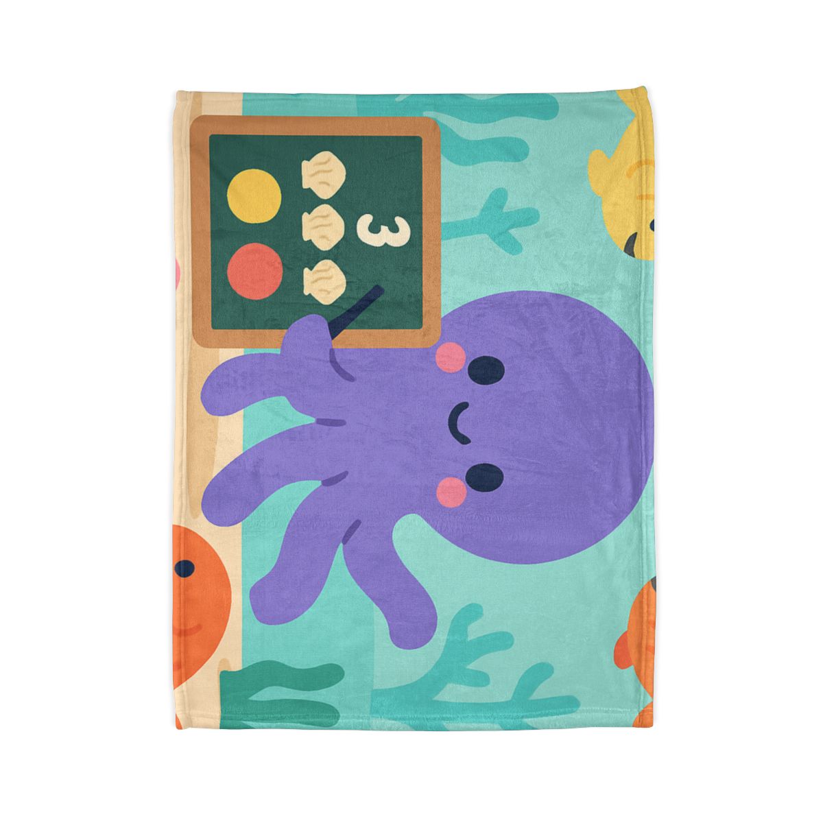 Coral Classroom Octopus decorative home blankets