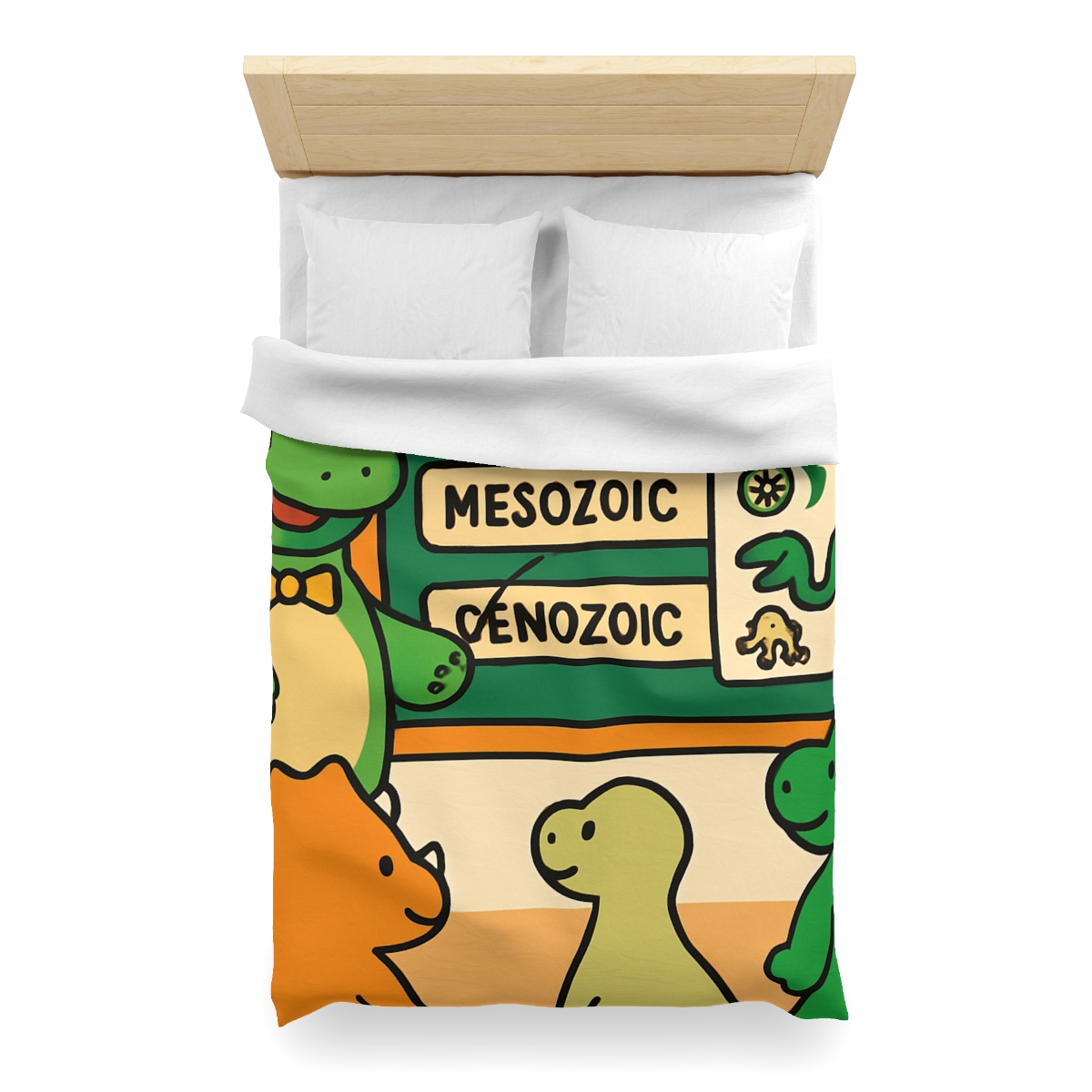 Time Traveling Dino Classroom unique patterned duvets