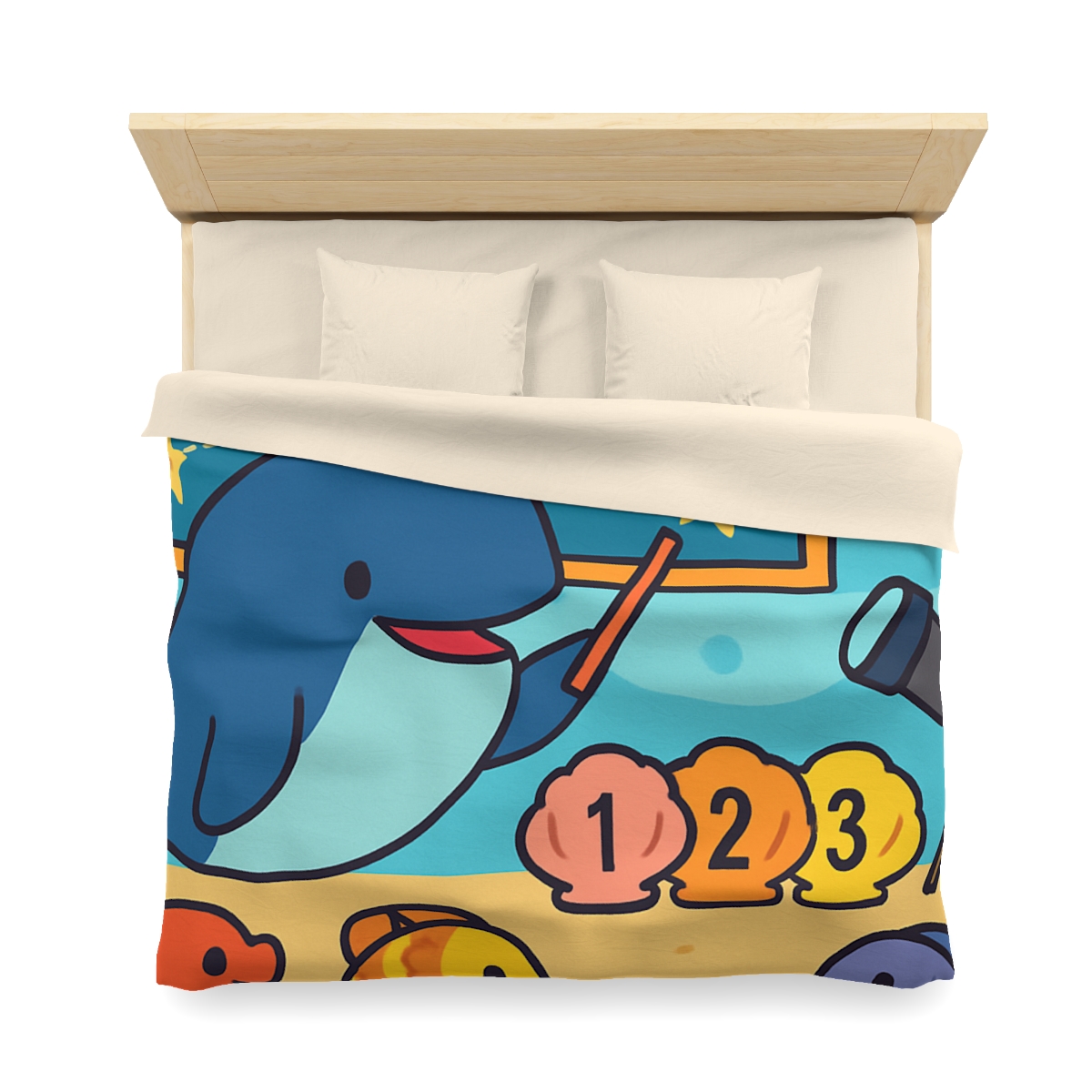 Cosmic Coral Classroom unique patterned duvets