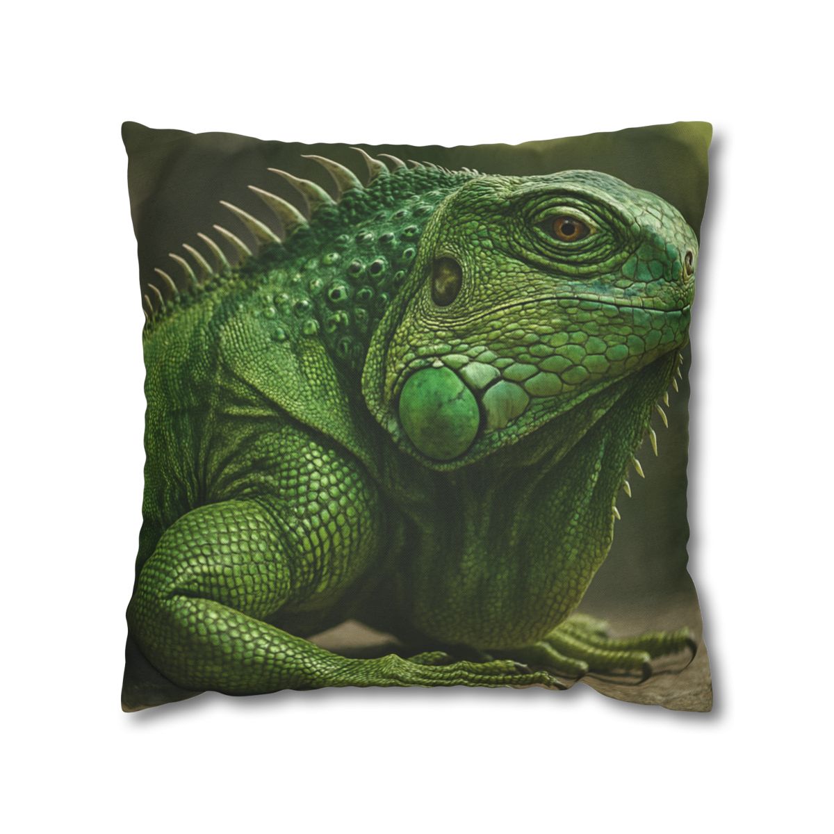 Stone Quiet Green Iguana comfortable bedding pillow covers