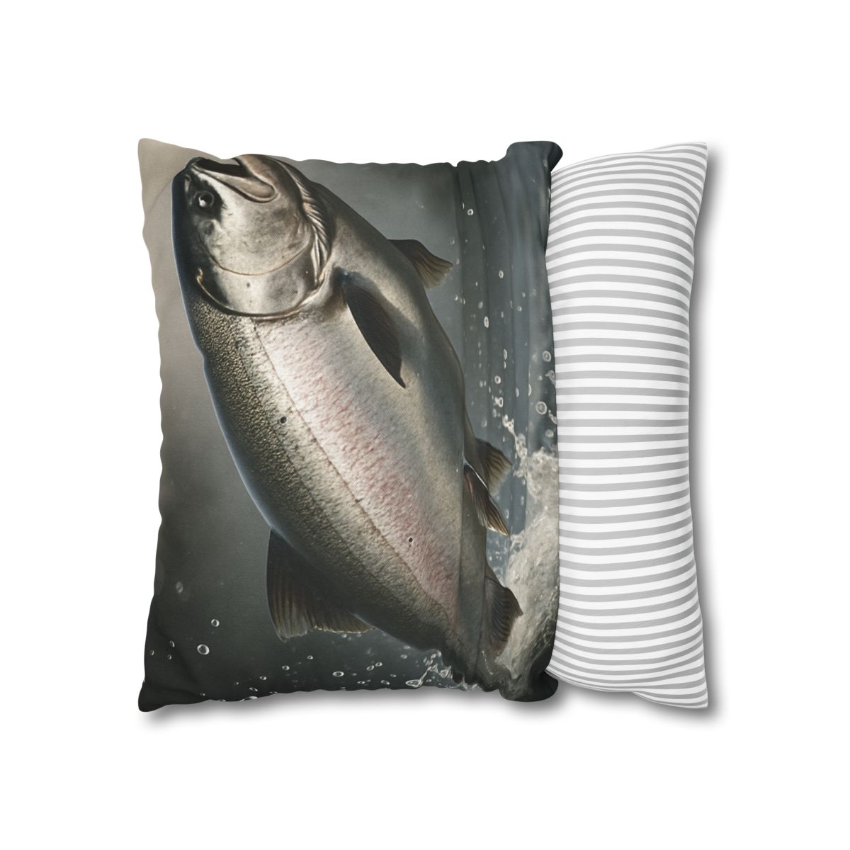 Silver Surge Chinook Salmon comfortable bedding pillow covers