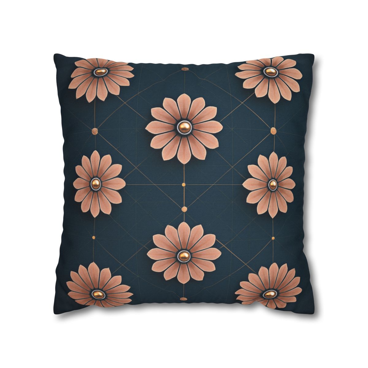 Blossom Orbit Grid designer print pillow cases