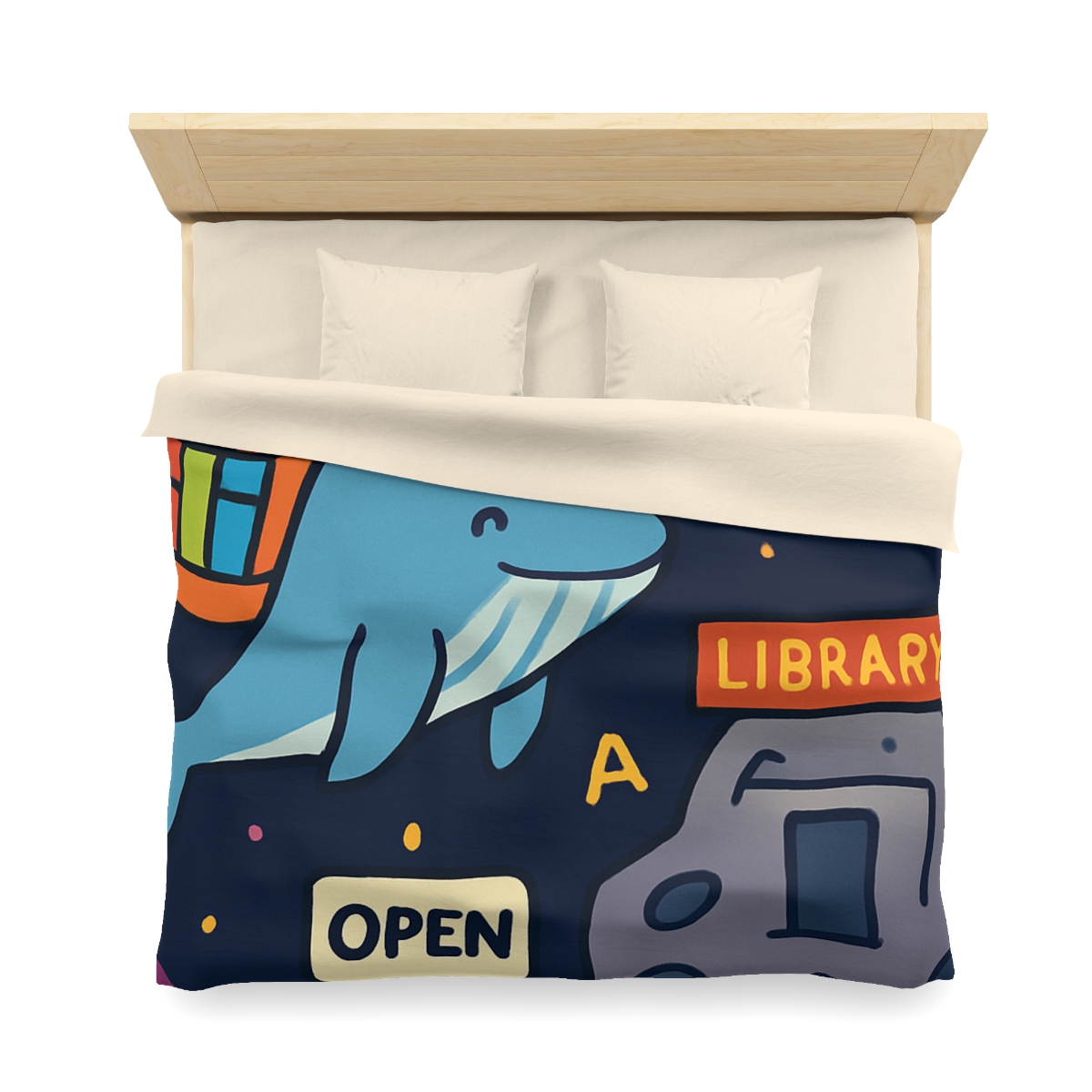 Nebula Library Whale trendy bedroom duvets