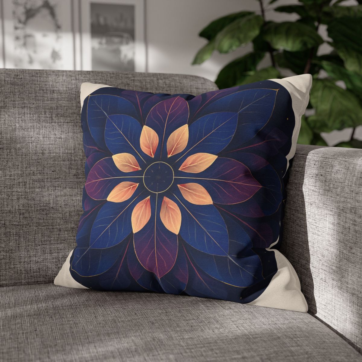 Petal Prism Mandala custom pillow cases