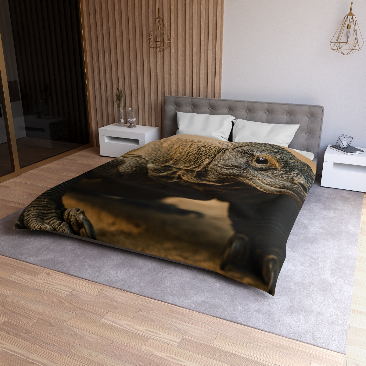 Ancient Sentinel Komodo Dragon unique patterned duvets